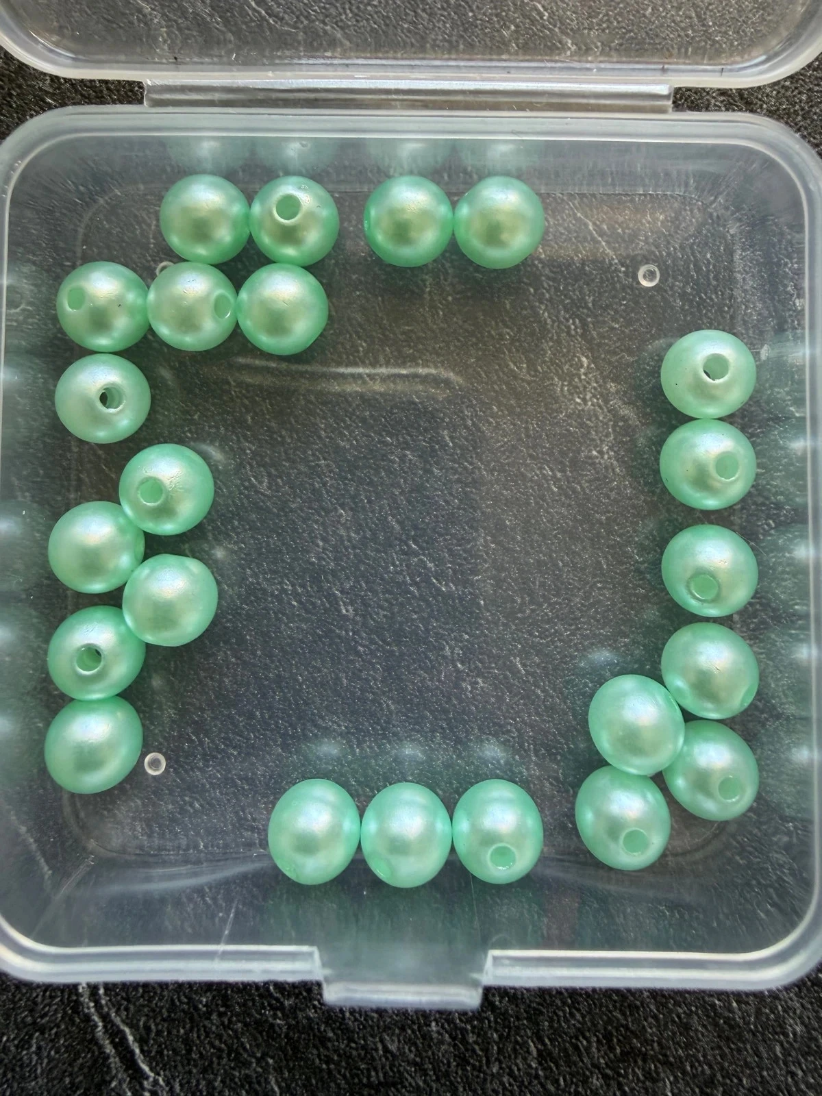 Perle ronde vert menthe nacré loisir créatif – photo 2